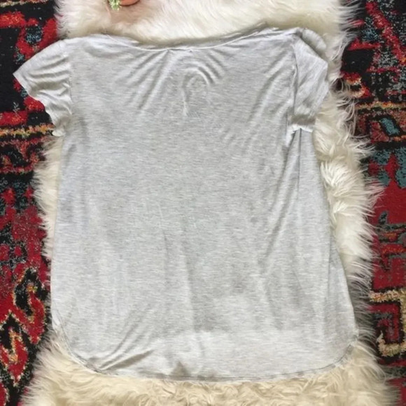 LA HEARTS | Heather Gray Side Slit High Low Large - Picture 7 of 8